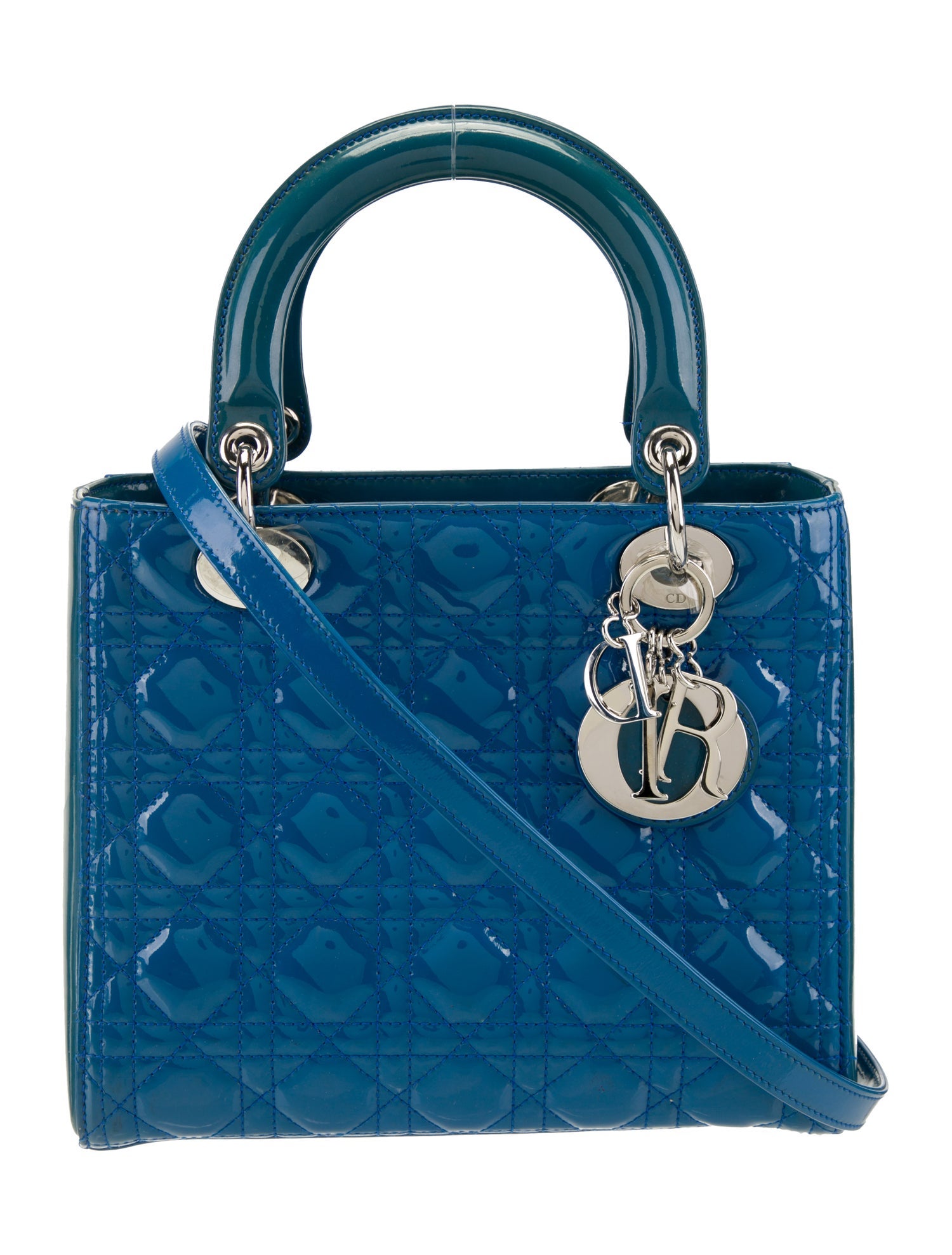 Christian Dior Patent Leather Top Handle Bag