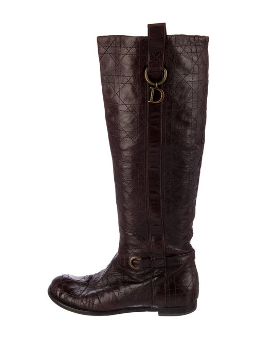 Christian Dior Cannage Pattern Leather Riding Boots