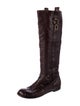 Christian Dior Cannage Pattern Leather Riding Boots