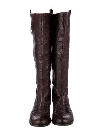 Christian Dior Cannage Pattern Leather Riding Boots