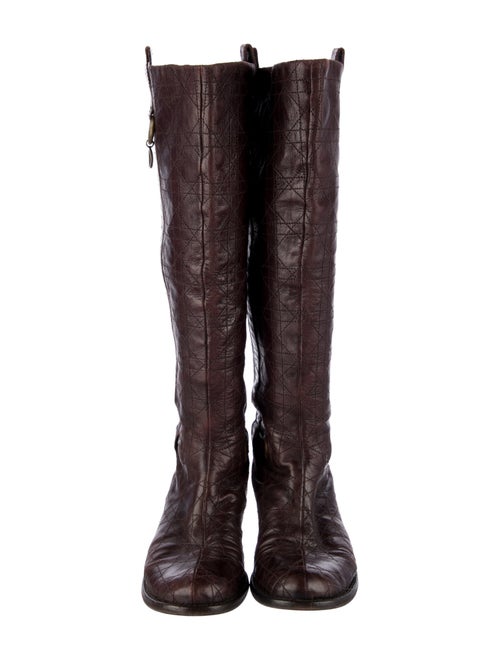 Christian Dior Cannage Pattern Leather Riding Boots