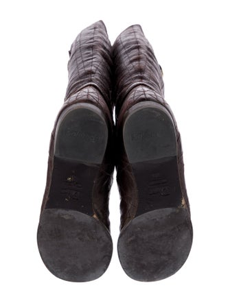 Christian Dior Cannage Pattern Leather Riding Boots