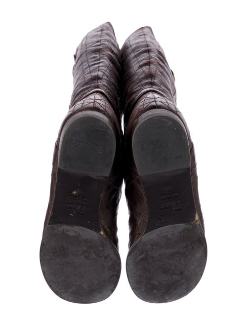 Christian Dior Cannage Pattern Leather Riding Boots