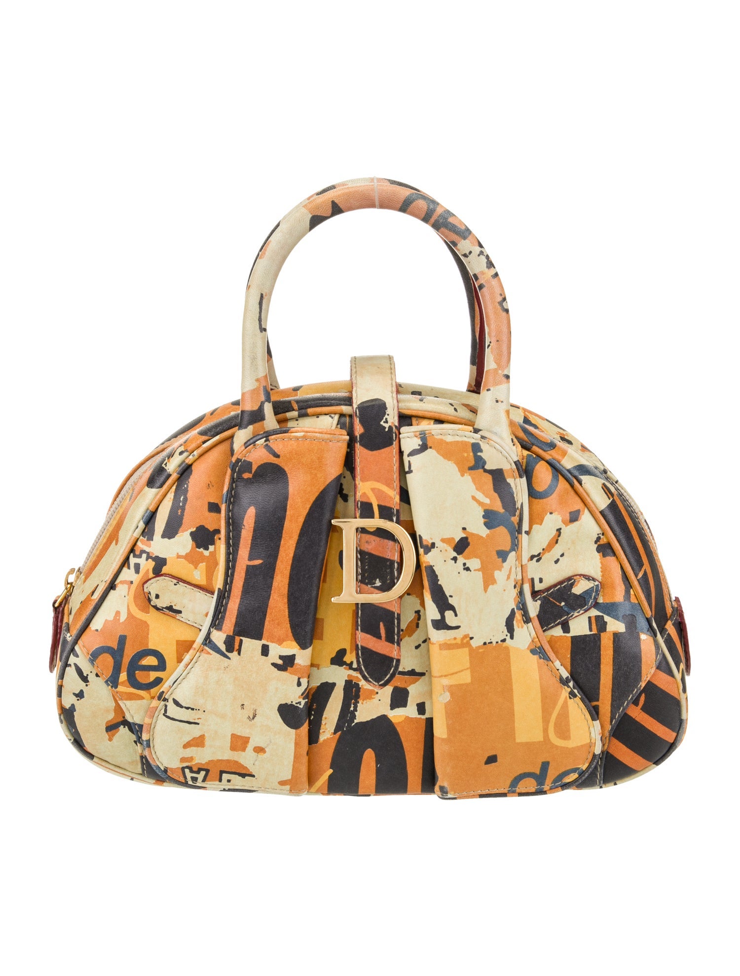 Christian Dior Leather Double Saddle Vintage