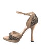 Christian Dior Satin Lace Pattern D'Orsay Pumps