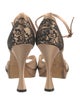 Christian Dior Satin Lace Pattern D'Orsay Pumps