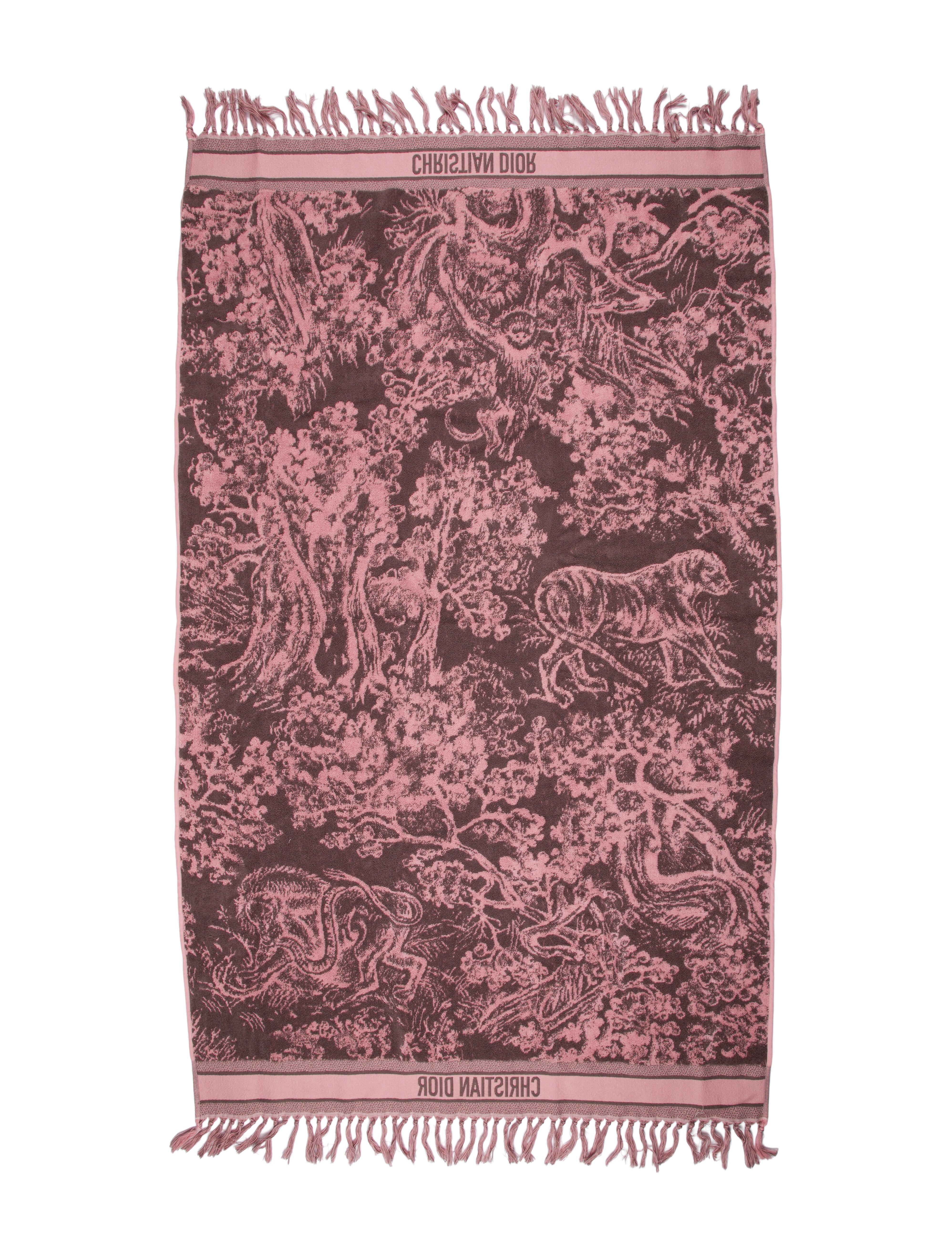 Christian Dior Dioriviera Toile de Jouy Sauvage Beach Towel w/ Tags