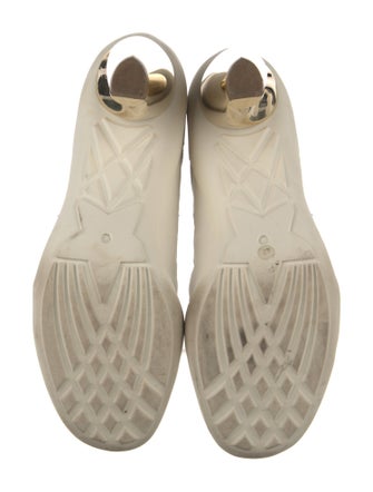 Christian Dior Leather Graphic Print Combat Boots