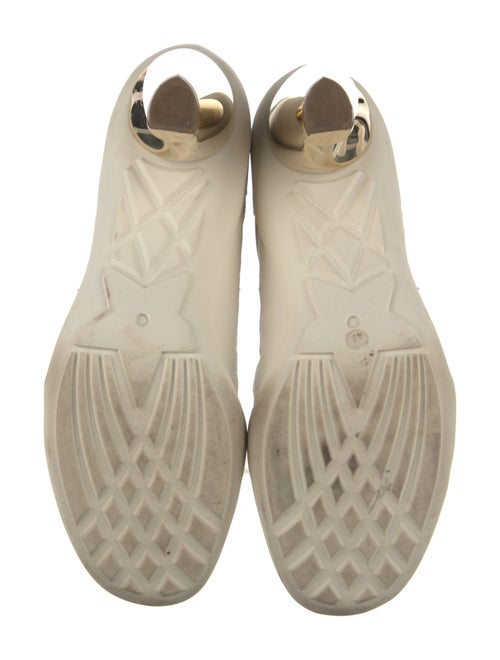 Christian Dior Leather Graphic Print Combat Boots