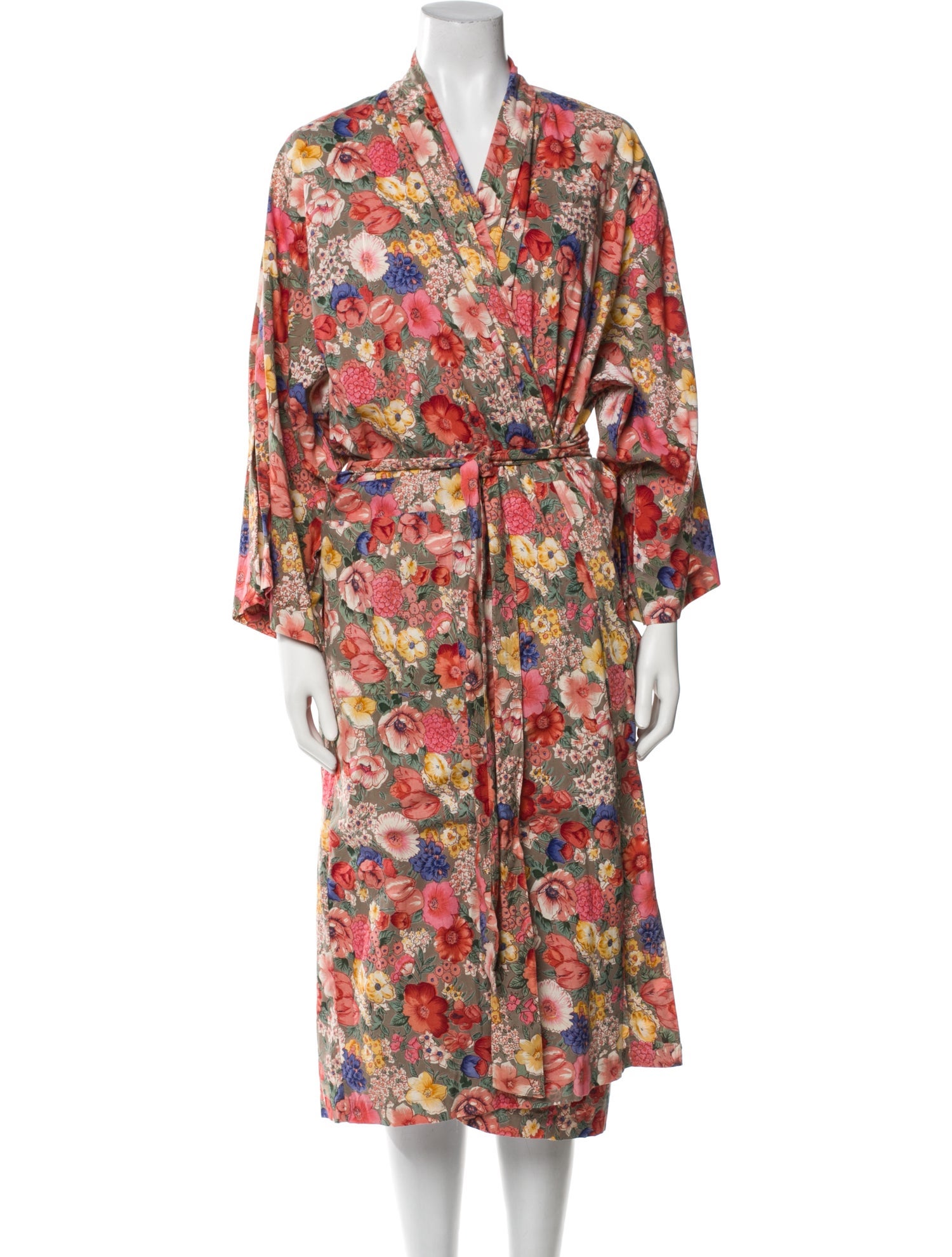 Christian Dior Vintage Floral Print Robe