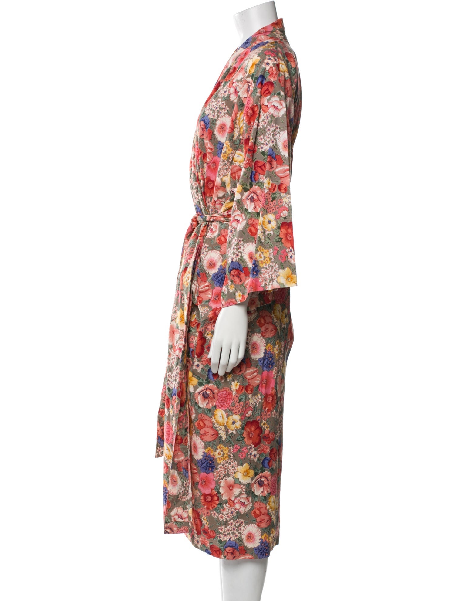 Christian Dior Vintage Floral Print Robe