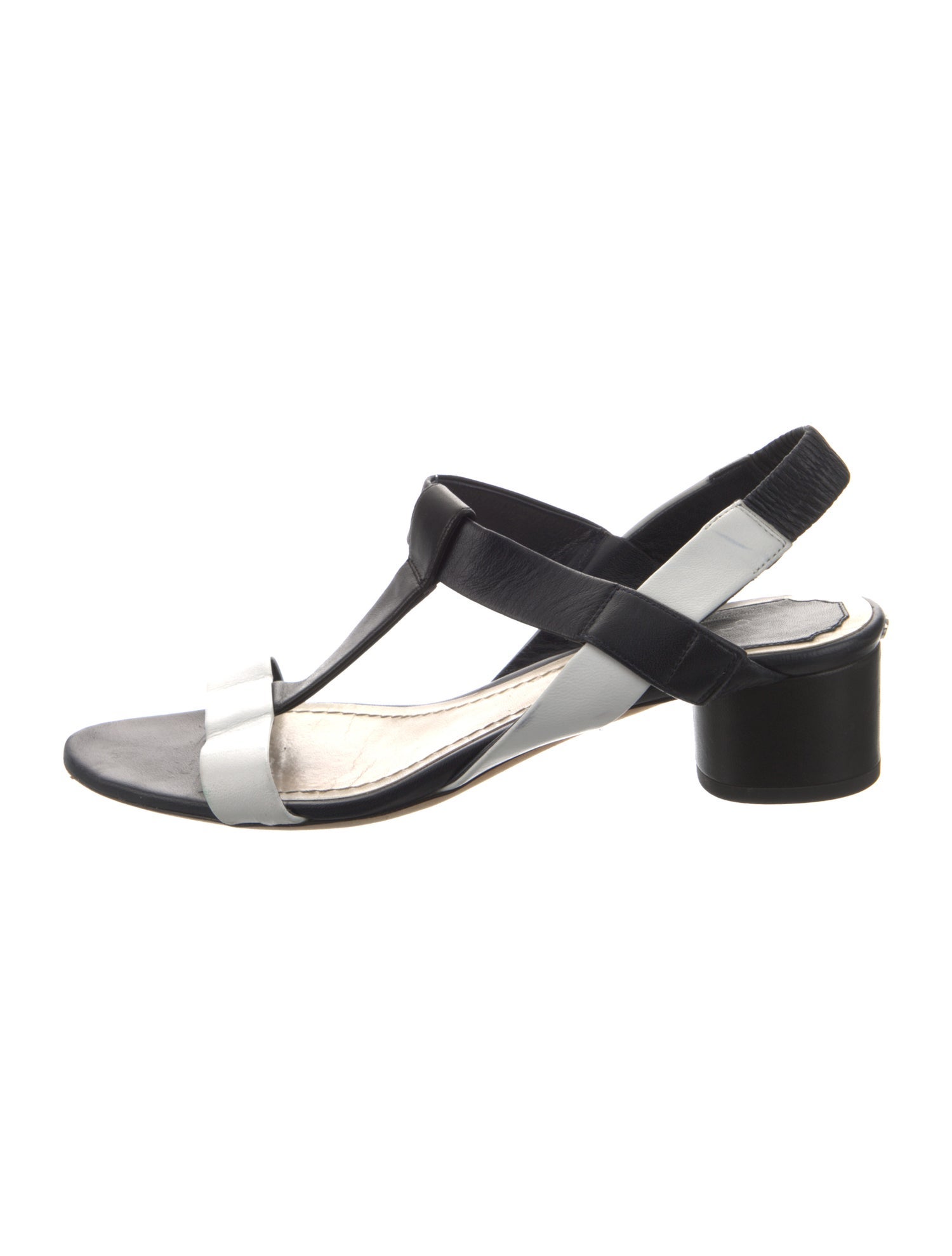 Christian Dior Leather Animal Print T-Strap Sandals