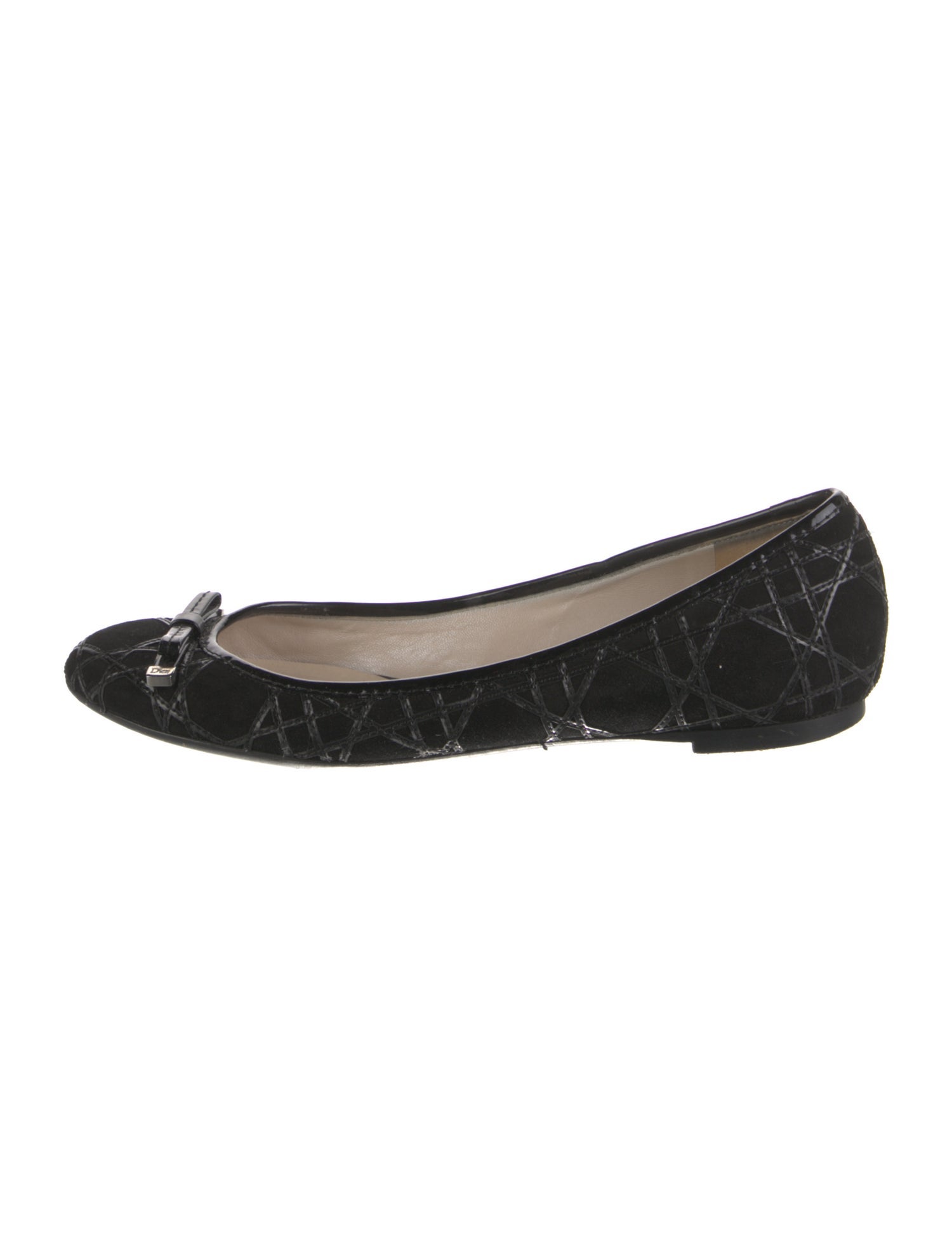 Christian Dior Vintage Cannage Pattern Ballet Flats