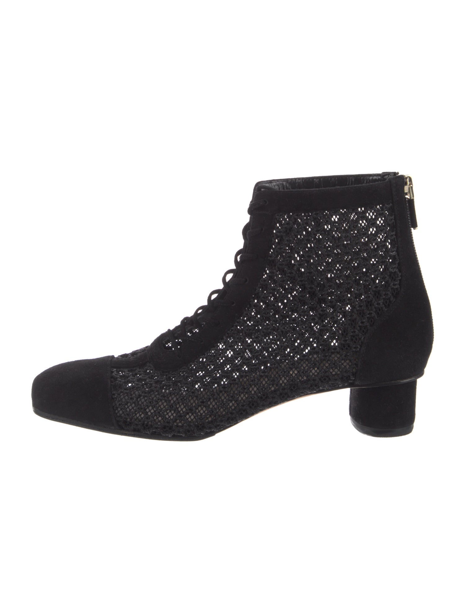 Christian Dior Mesh Lace-Up Boots