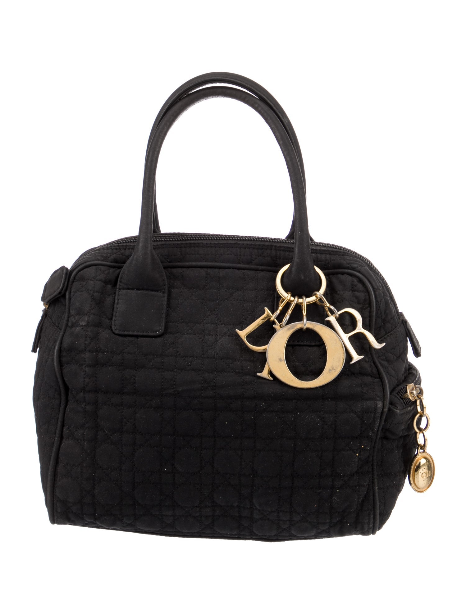 Christian Dior Cannage D-Buckle Medium Vintage - Black