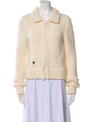 Christian Dior Jackets Wool Faux Fur Jacket Us4, Fr36 | S