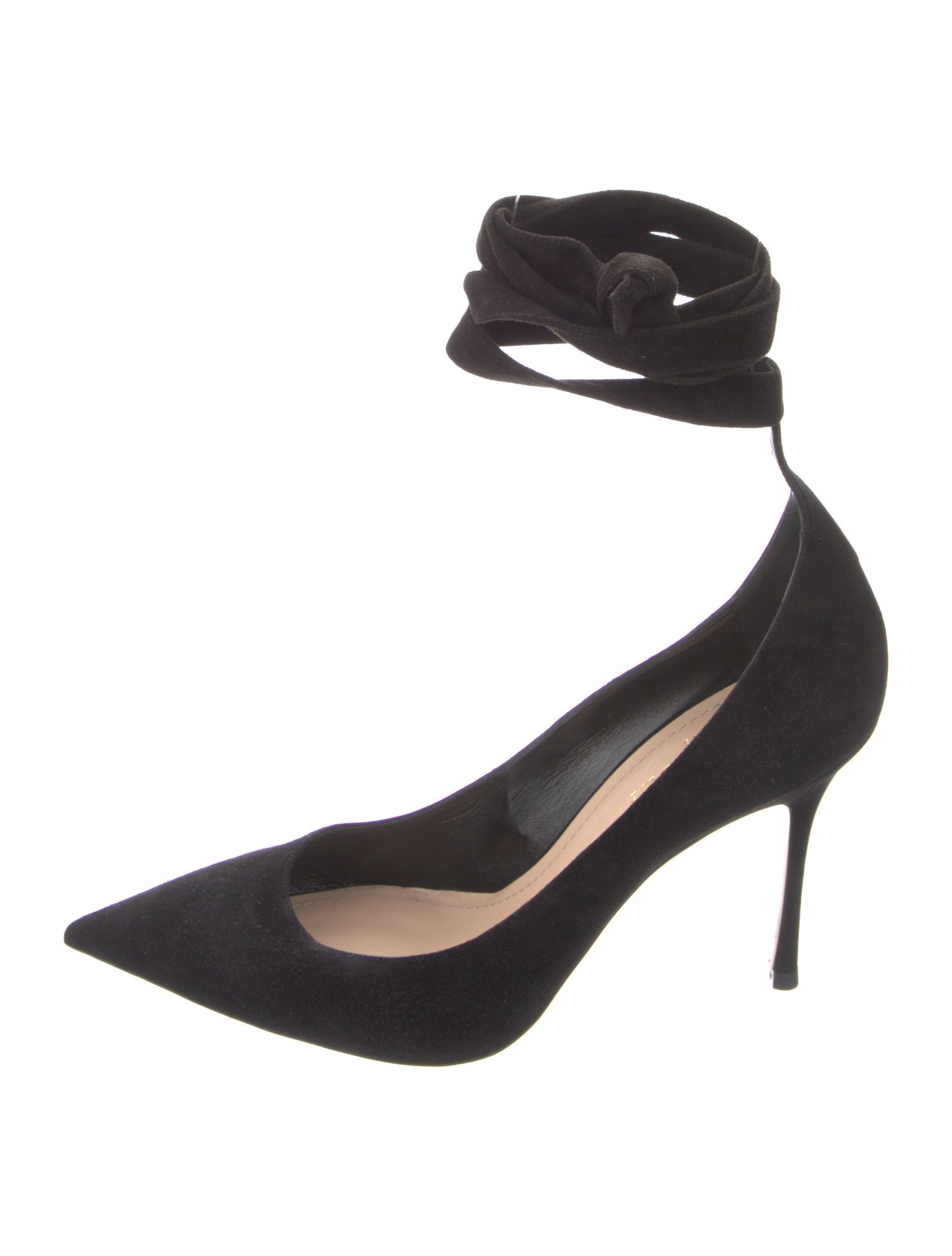 Christian Dior Suede D'Orsay Pumps