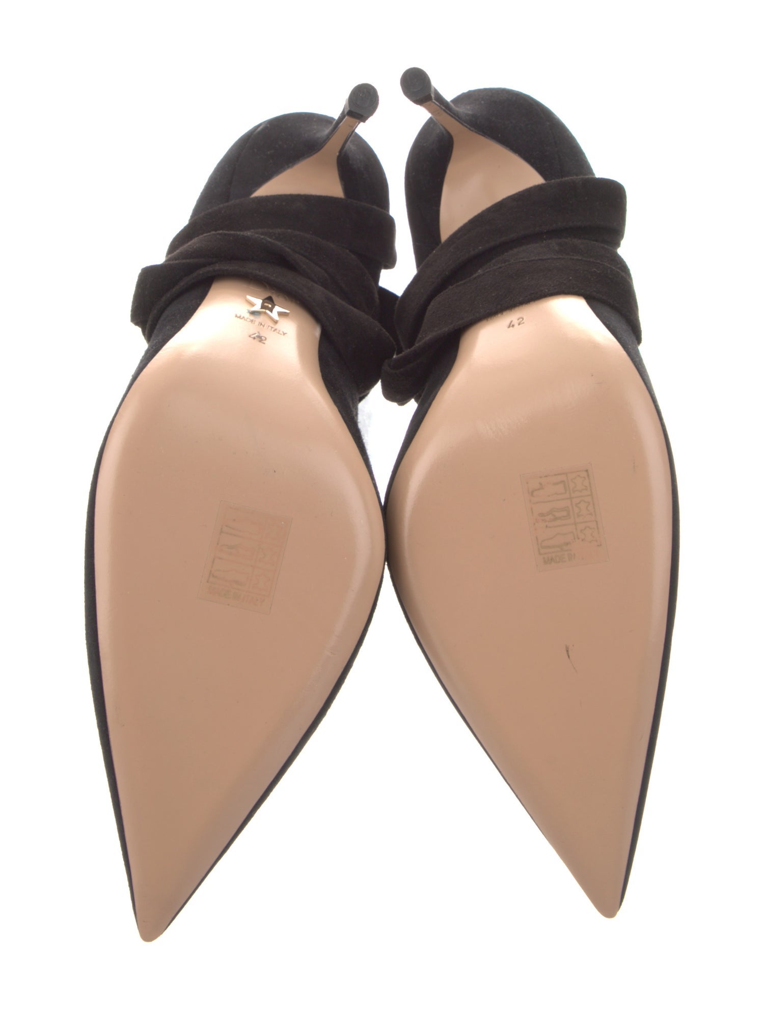 Christian Dior Suede D'Orsay Pumps