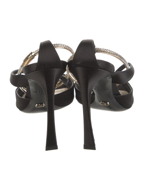Christian Dior Patent Leather Cutout Accent Sandals