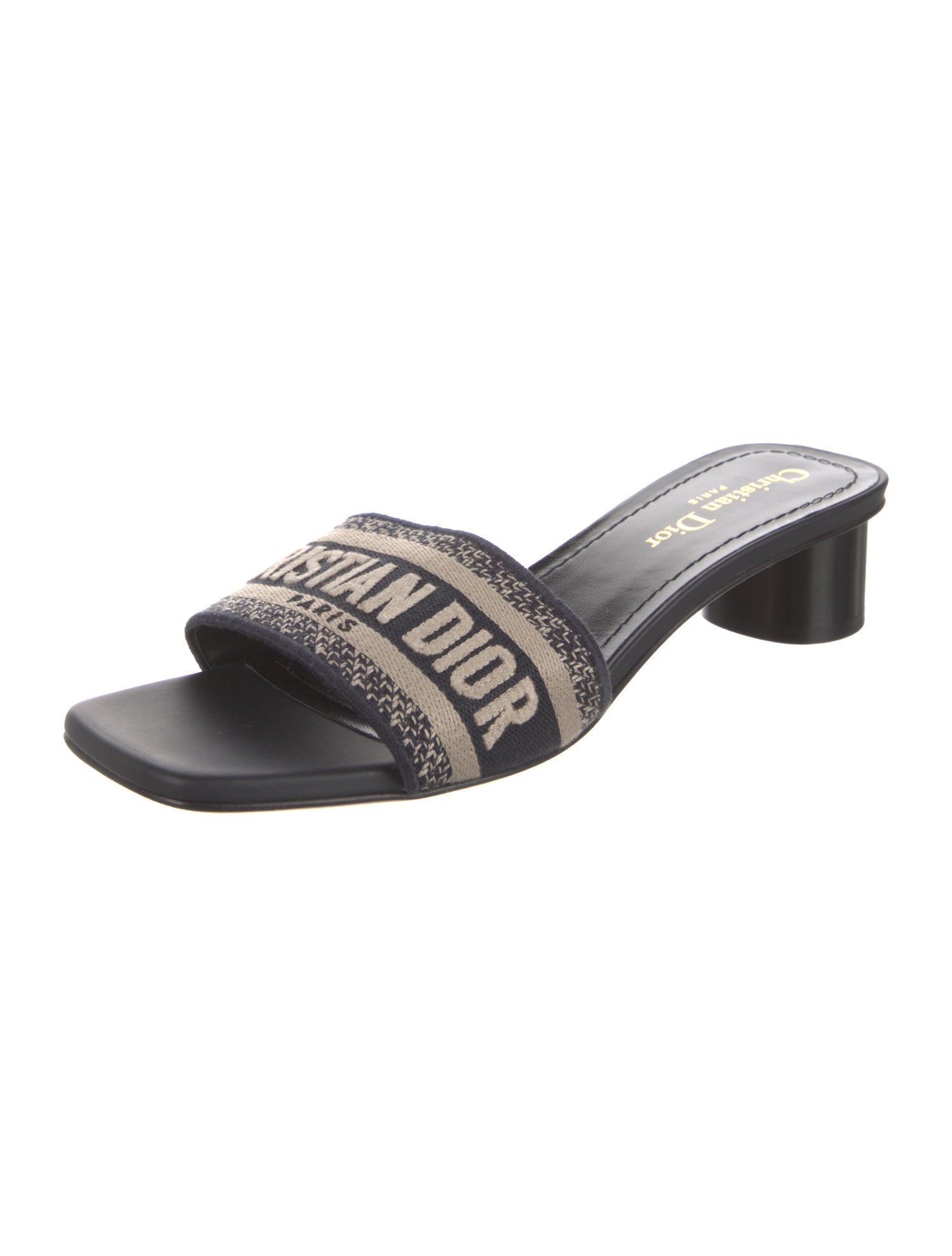 Christian Dior Canvas Printed Slides