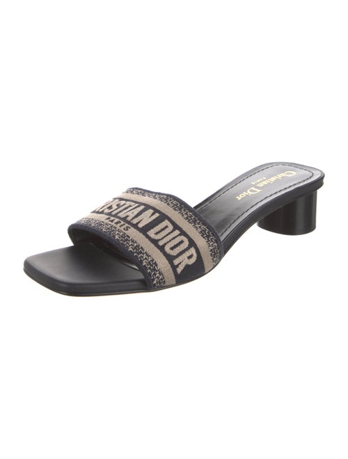 Christian Dior Canvas Printed Slides