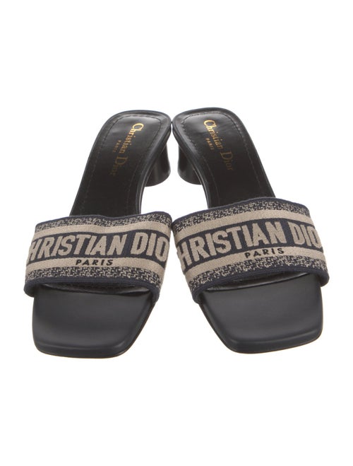 Christian Dior Canvas Printed Slides