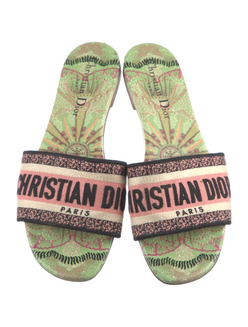 Christian Dior Canvas Printed Slides
