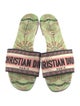 Christian Dior Canvas Printed Slides