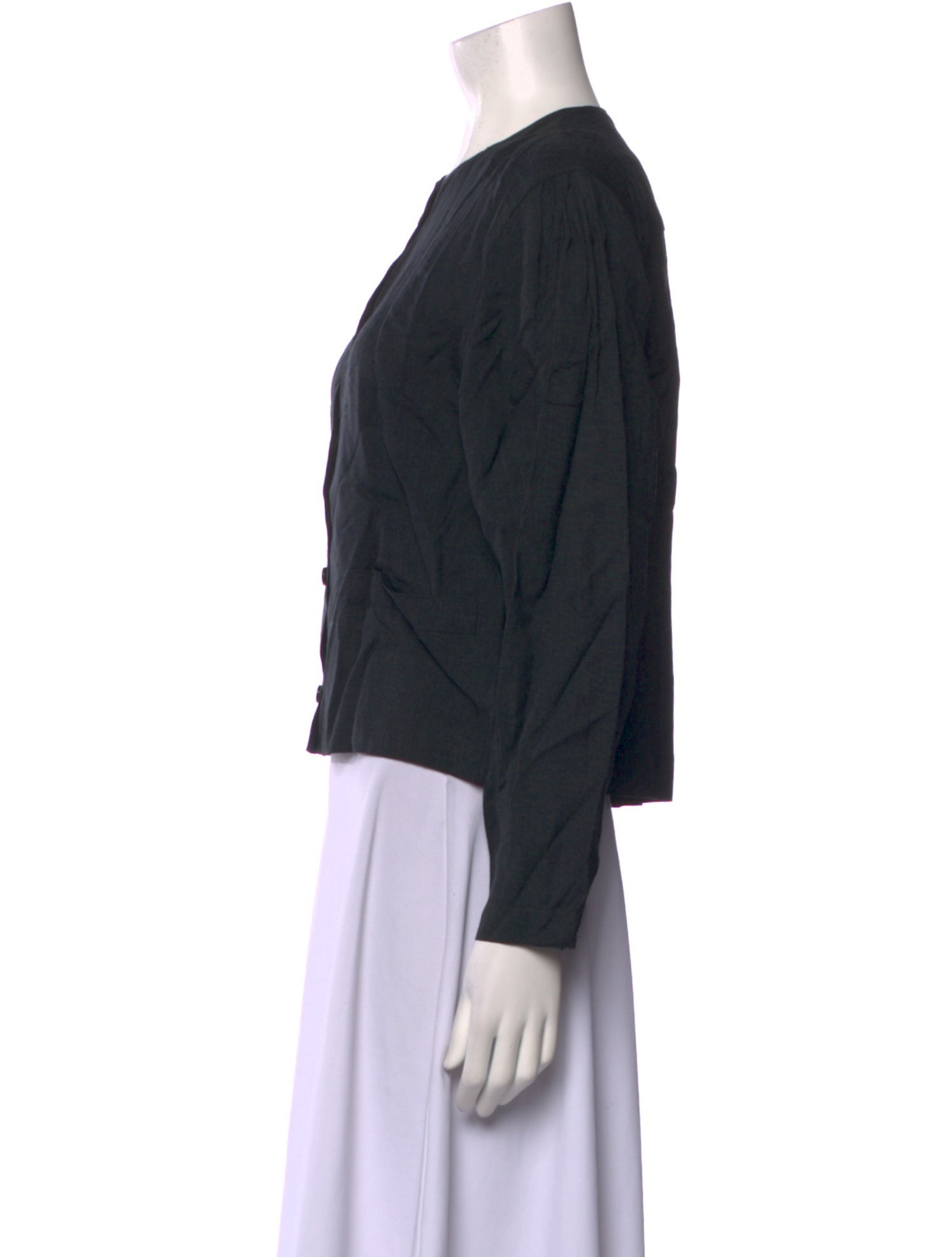 Christian Dior Linen Crew Neck Blouse