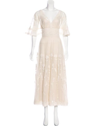 Christian Dior Dresses 2018 Eyelet-Trim Sheer Dress Us4, Fr36 | S