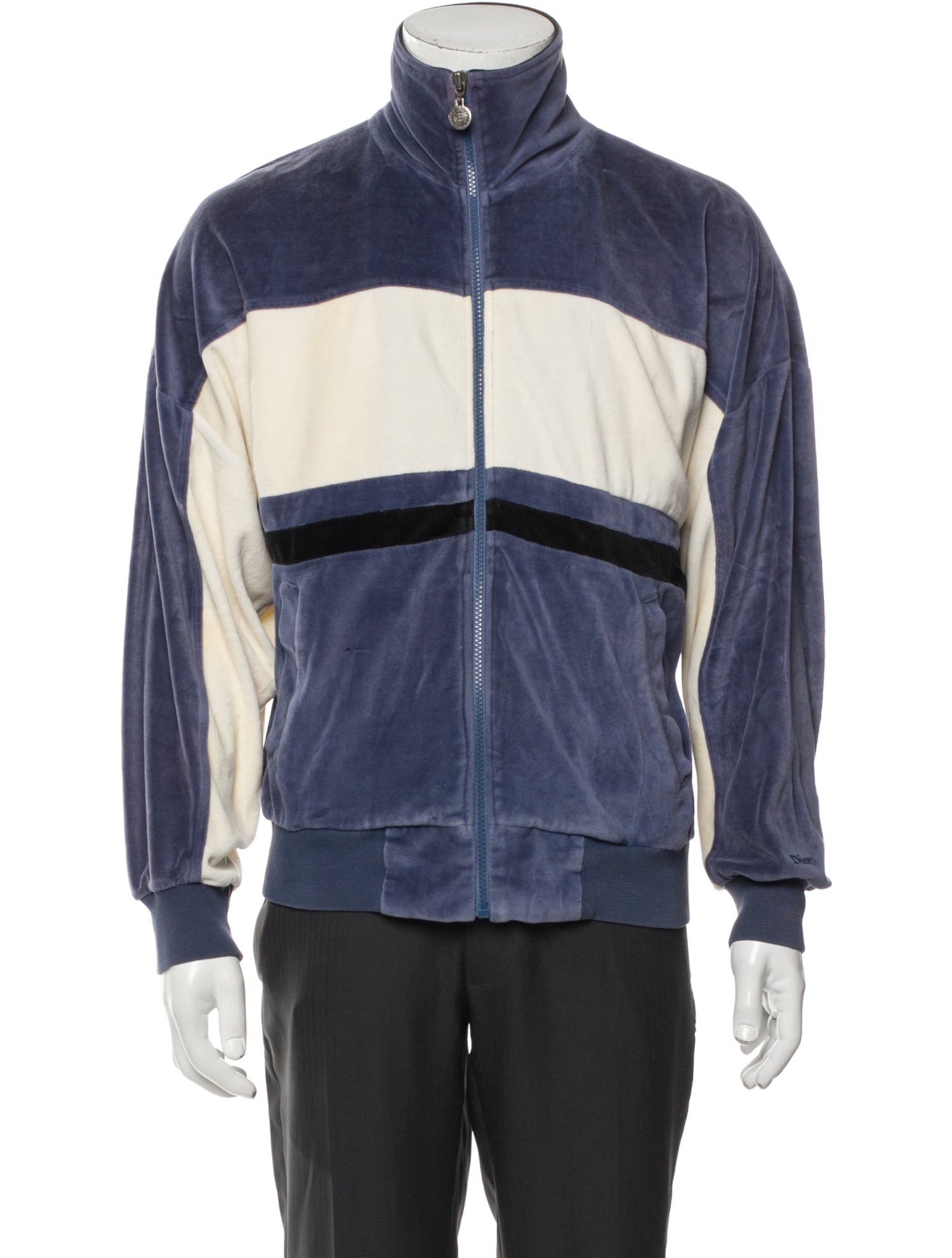 Christian Dior Bee Accent Colorblock Pattern Jacket