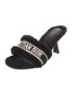 Christian Dior Shearling Graphic Print Slides