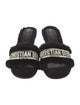 Christian Dior Shearling Graphic Print Slides