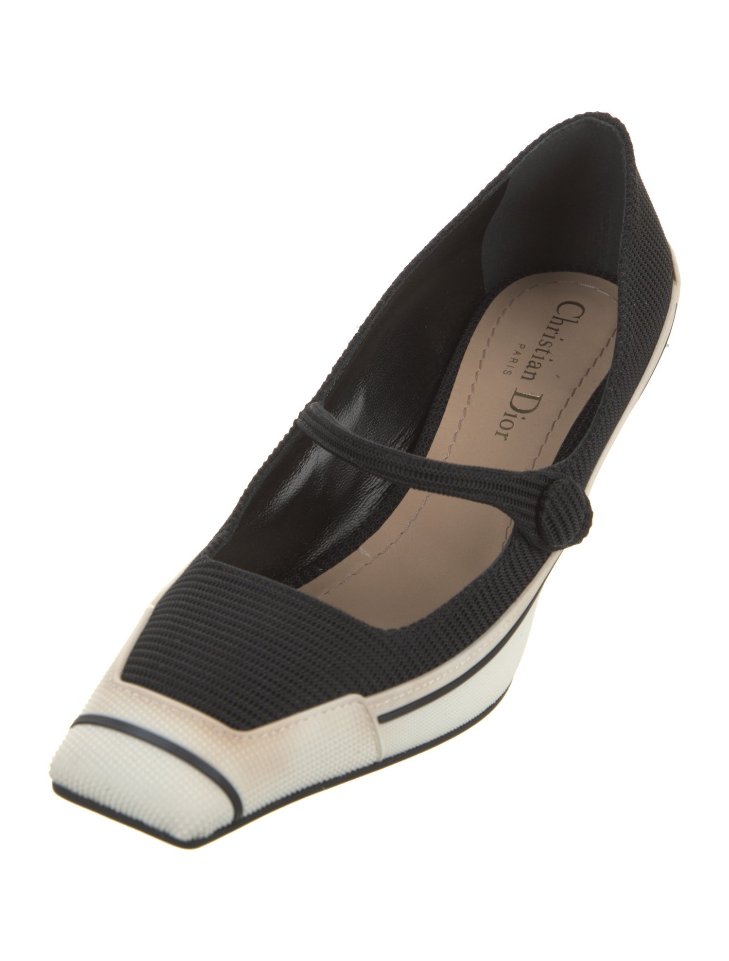 Christian Dior Canvas Colorblock Pattern Pumps