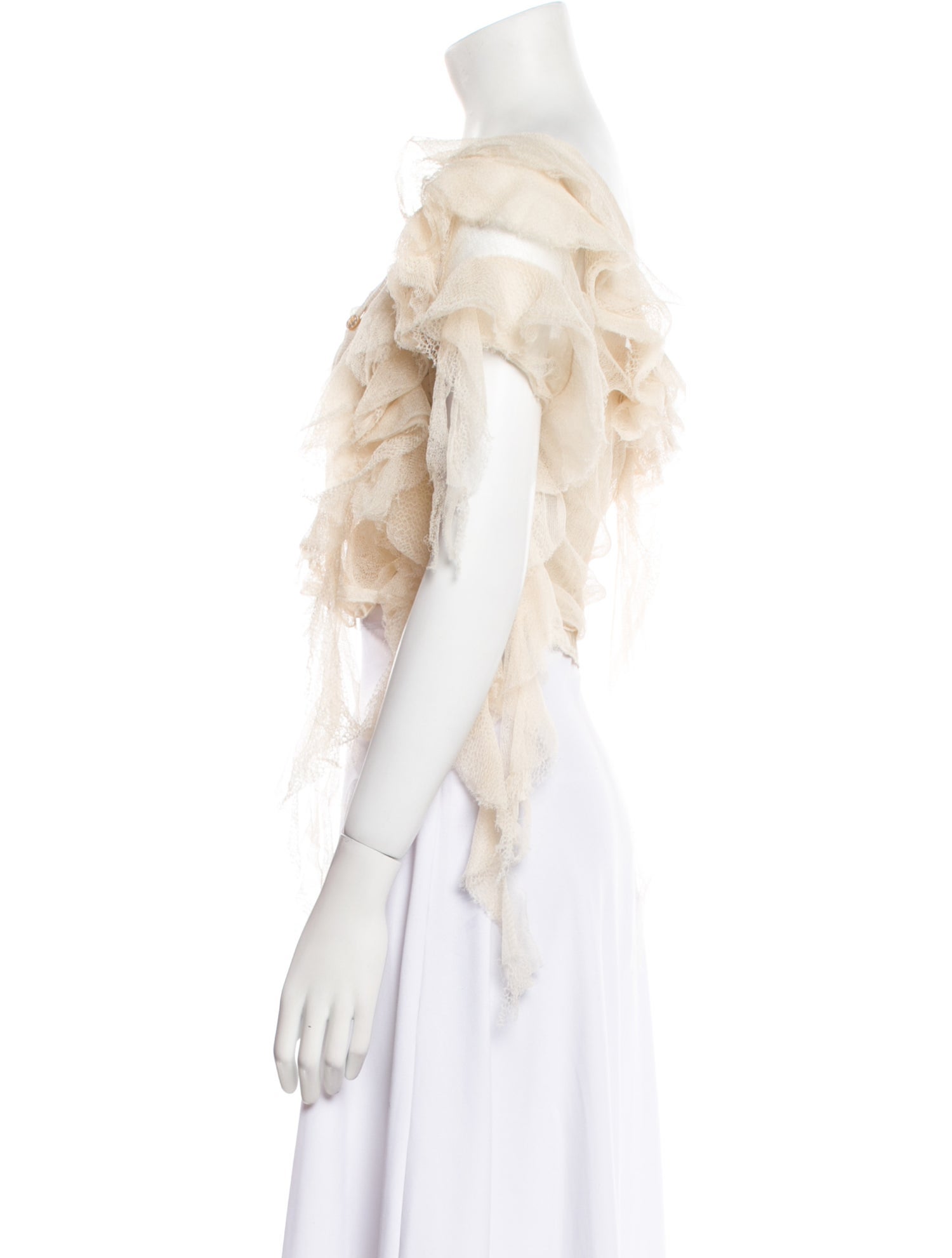Christian Dior Silk One-Shoulder Crop Top