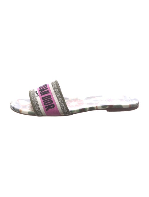 Christian Dior Canvas Printed Slides