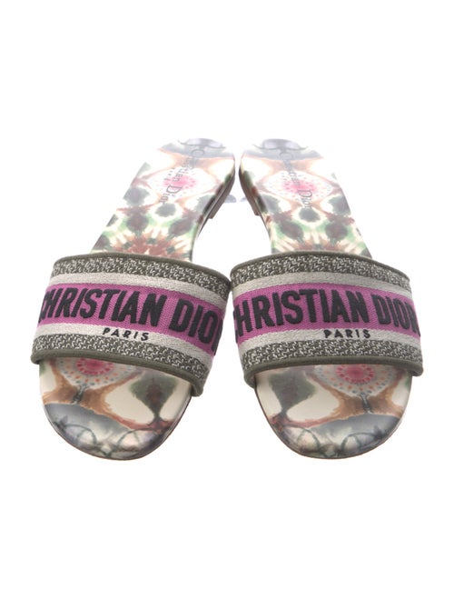 Christian Dior Canvas Printed Slides