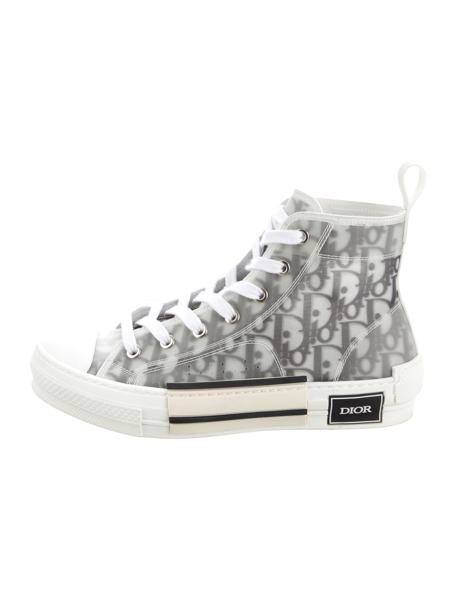 DIOR MEN B23 'Oblique Transparent - White Black' Sneakers
