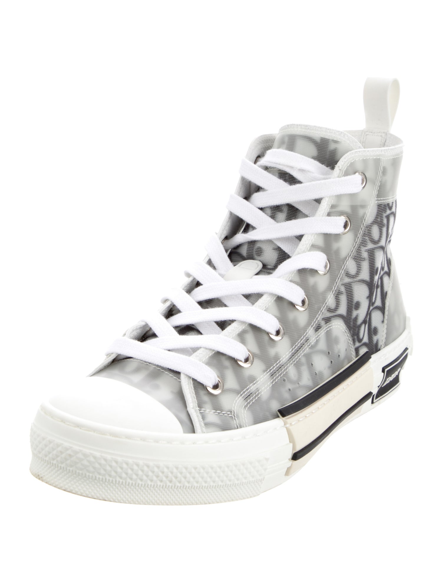 DIOR MEN B23 'Oblique Transparent - White Black' Sneakers