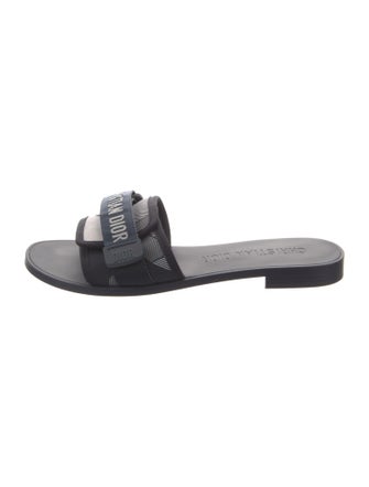 Christian Dior Canvas Graphic Print Slides