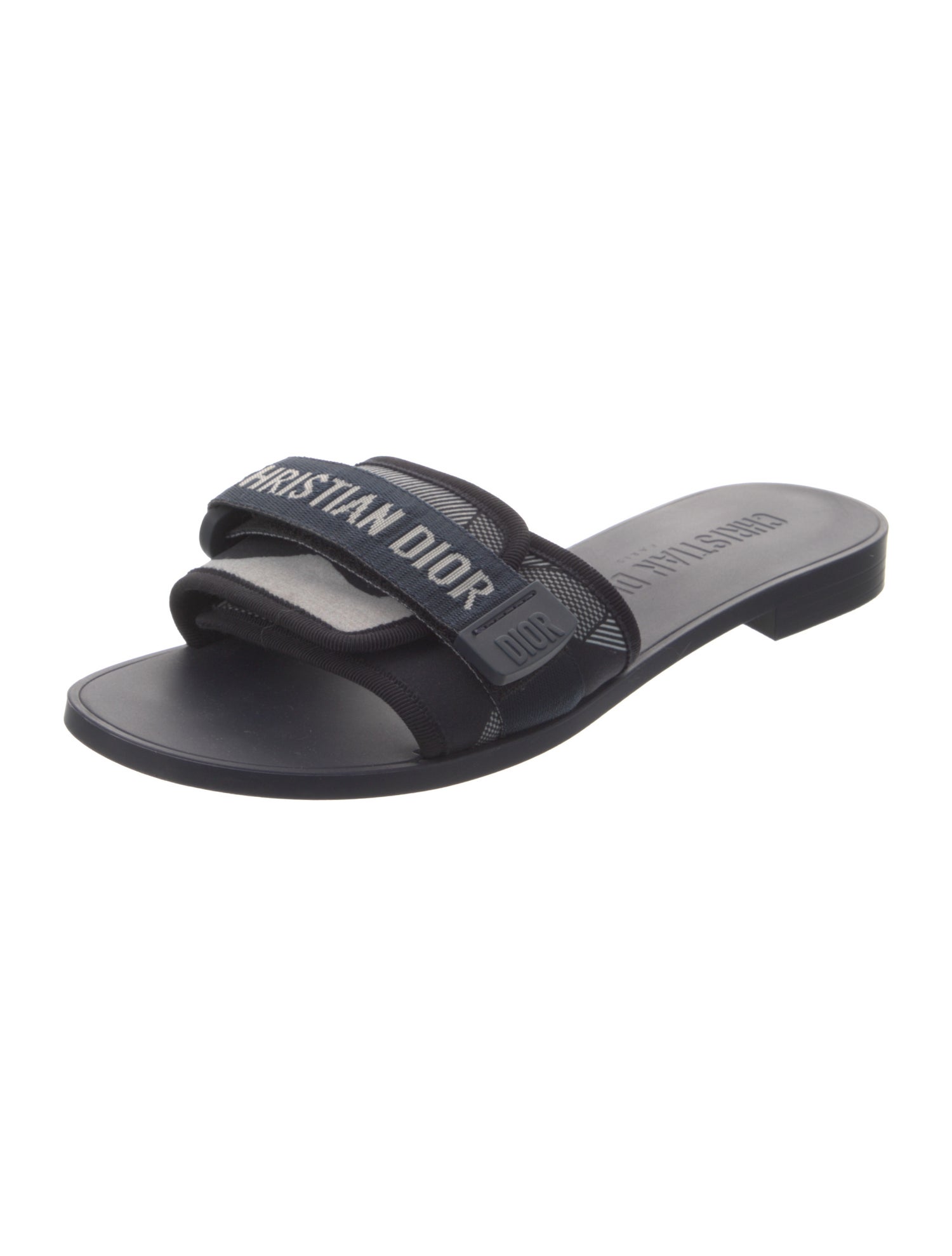 Christian Dior Canvas Graphic Print Slides
