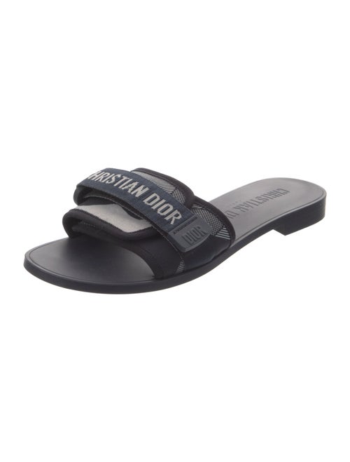 Christian Dior Canvas Graphic Print Slides