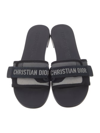 Christian Dior Canvas Graphic Print Slides
