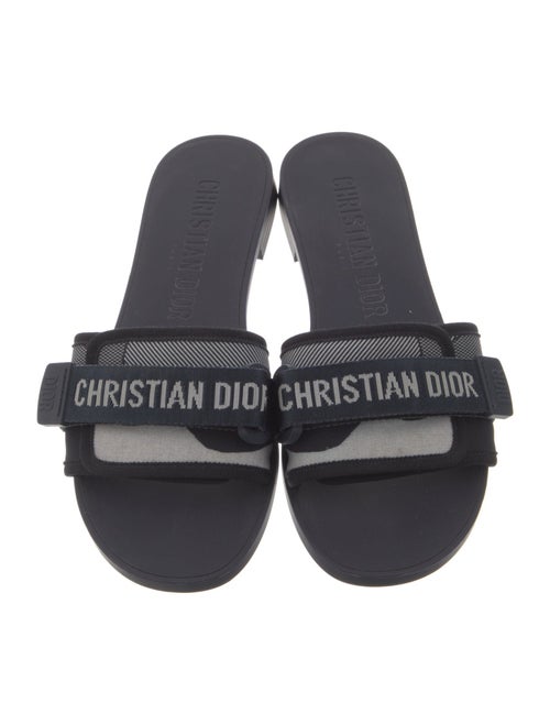 Christian Dior Canvas Graphic Print Slides