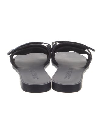 Christian Dior Canvas Graphic Print Slides