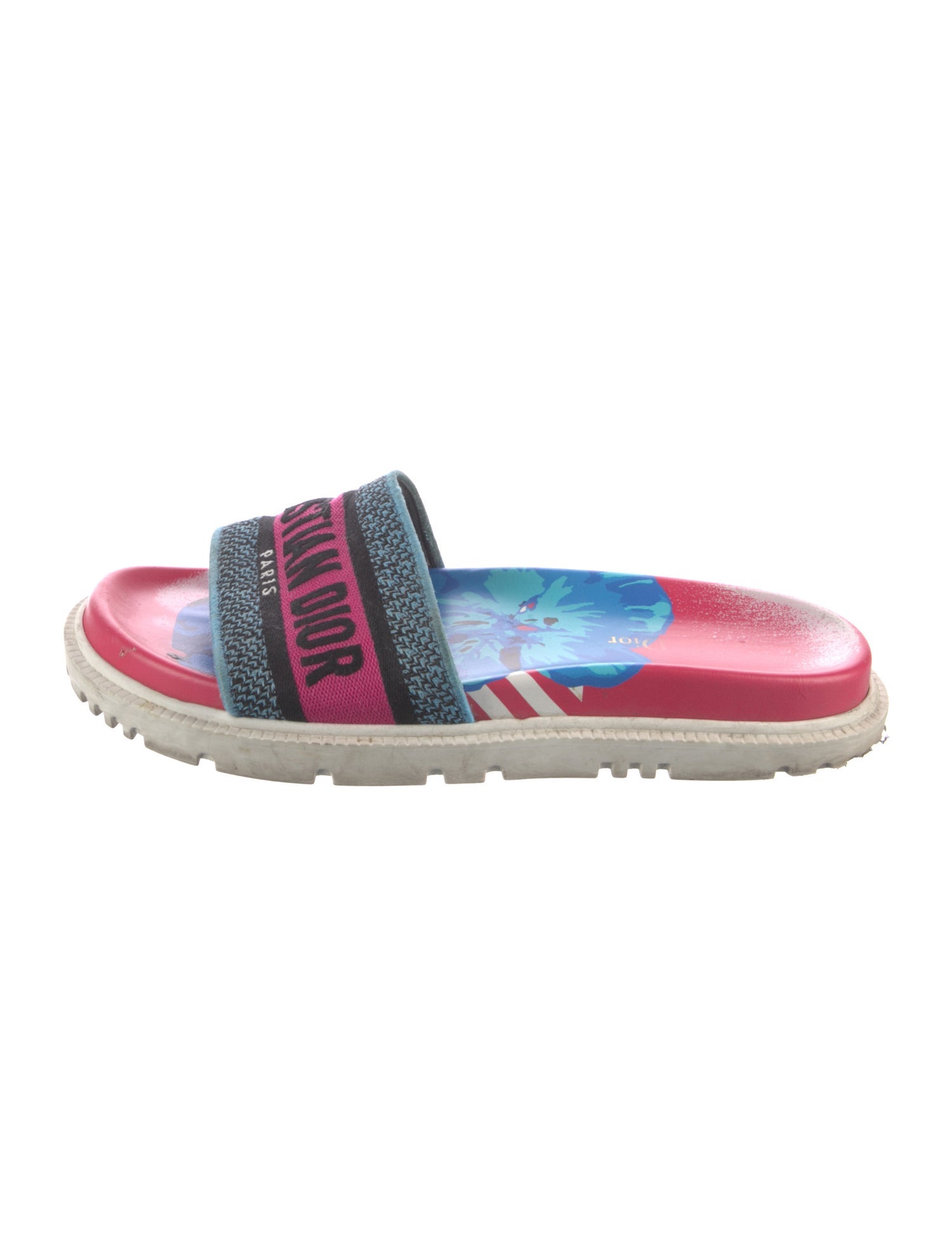 Christian Dior Canvas Printed Slides