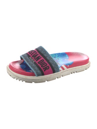 Christian Dior Canvas Printed Slides