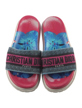 Christian Dior Canvas Printed Slides