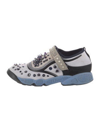 Christian Dior Neoprene Colorblock Pattern Sneakers