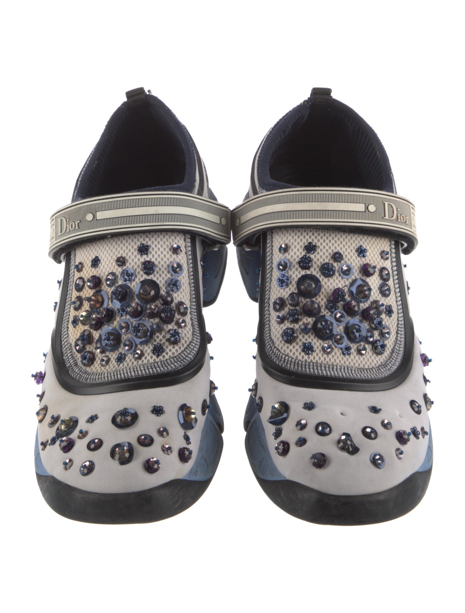 Christian Dior Neoprene Colorblock Pattern Sneakers